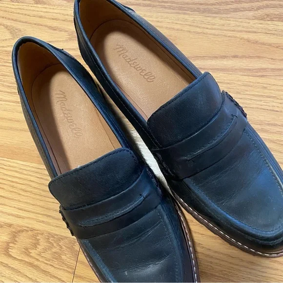 Madewell Corinne Lugsole Leather Loafers size 8 - Picture 4 of 6
